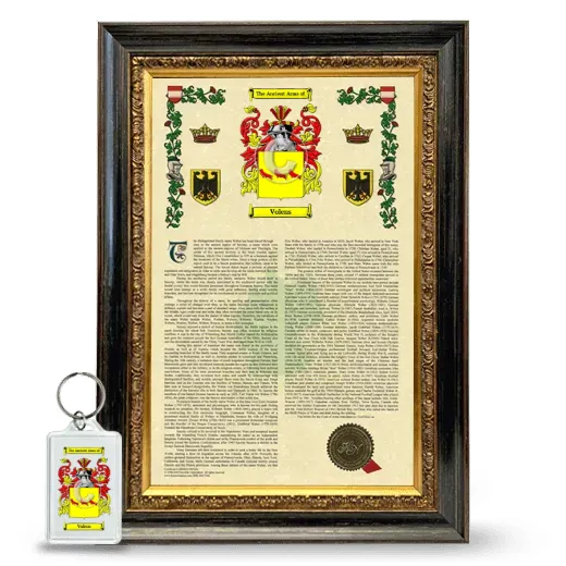 Volens Framed Armorial History and Keychain - Heirloom
