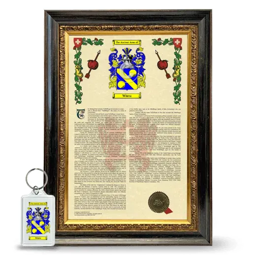 Würtz Framed Armorial History and Keychain - Heirloom
