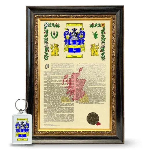 Wagen Framed Armorial History and Keychain - Heirloom