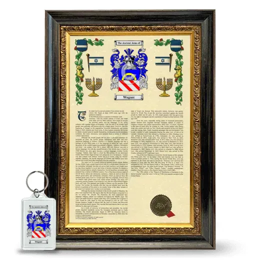 Wagner Framed Armorial History and Keychain - Heirloom