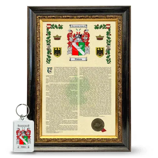 Wahren Framed Armorial History and Keychain - Heirloom