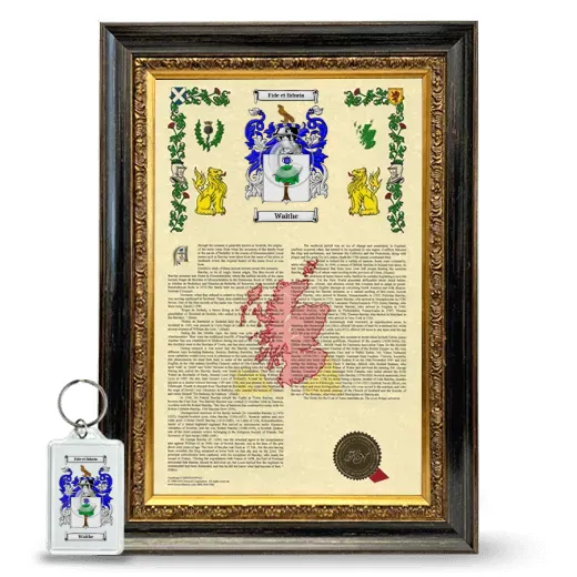 Waithe Framed Armorial History and Keychain - Heirloom