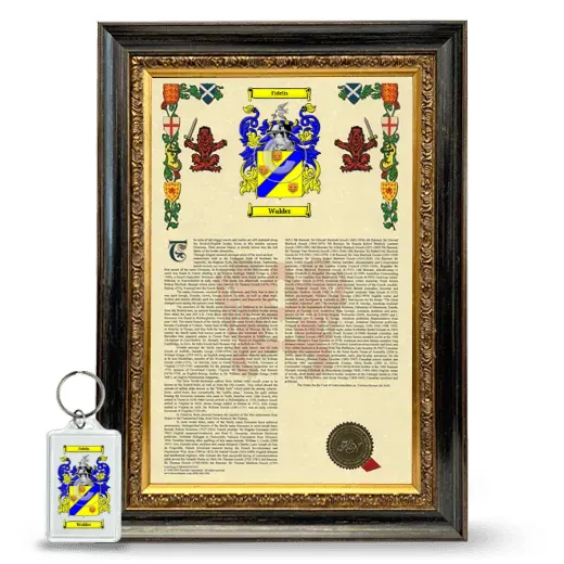 Walder Framed Armorial History and Keychain - Heirloom
