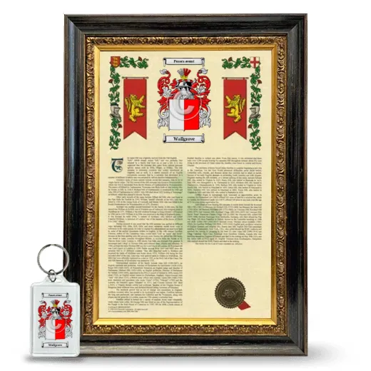 Wallgrove Framed Armorial History and Keychain - Heirloom