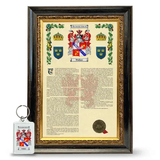 Wallner Framed Armorial History and Keychain - Heirloom