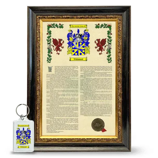 Walsmand Framed Armorial History and Keychain - Heirloom