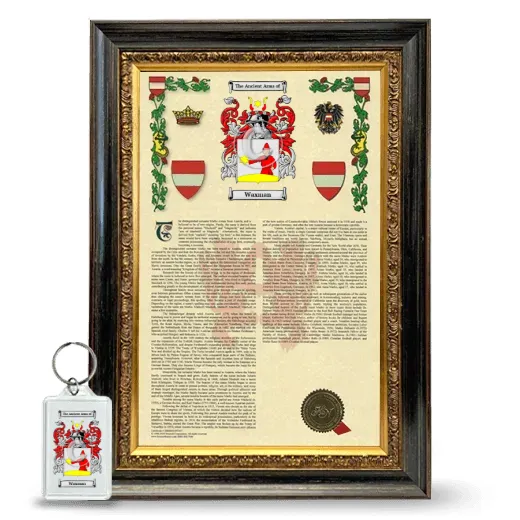Waxman Framed Armorial History and Keychain - Heirloom