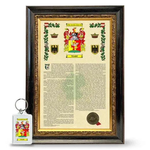 Wendel Framed Armorial History and Keychain - Heirloom