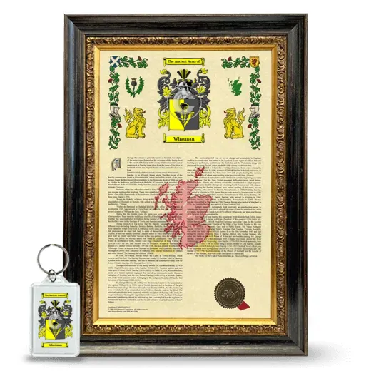Whatman Framed Armorial History and Keychain - Heirloom