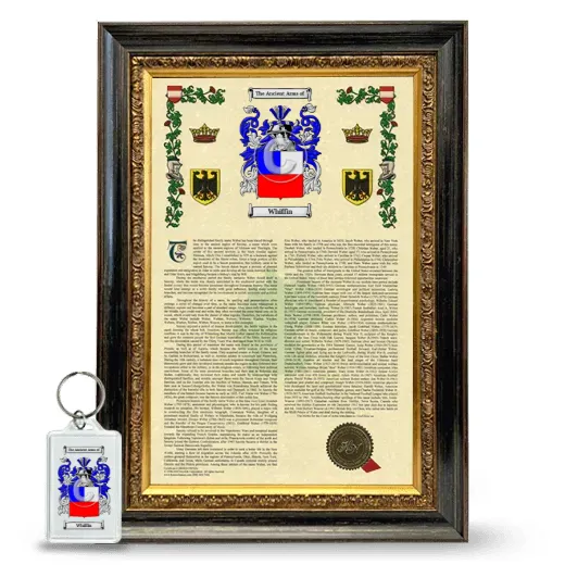 Whiffin Framed Armorial History and Keychain - Heirloom