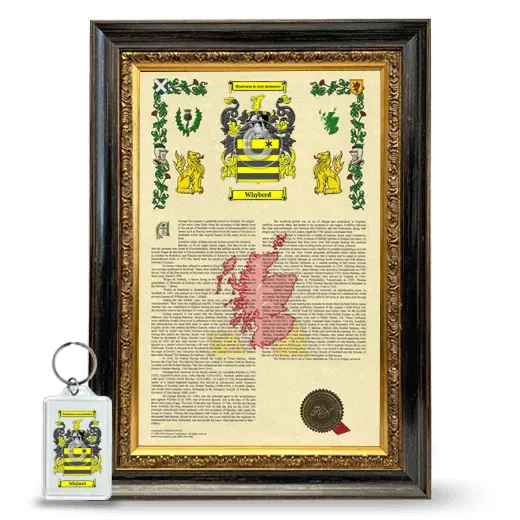 Whyberd Framed Armorial History and Keychain - Heirloom