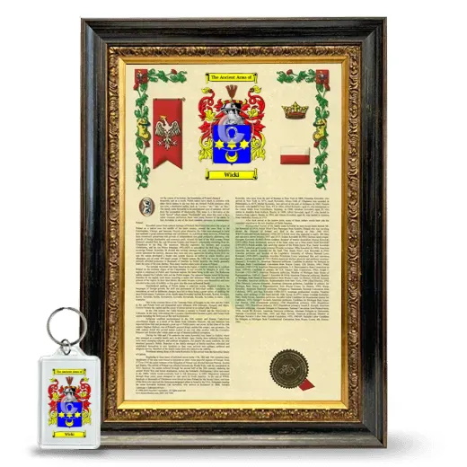 Wicki Framed Armorial History and Keychain - Heirloom