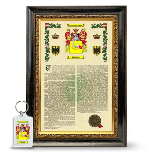 Wieboldt Framed Armorial History and Keychain - Heirloom