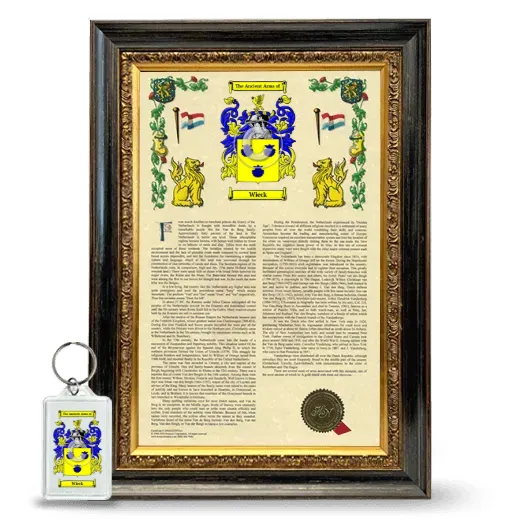 Wieck Framed Armorial History and Keychain - Heirloom