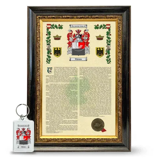 Wieters Framed Armorial History and Keychain - Heirloom