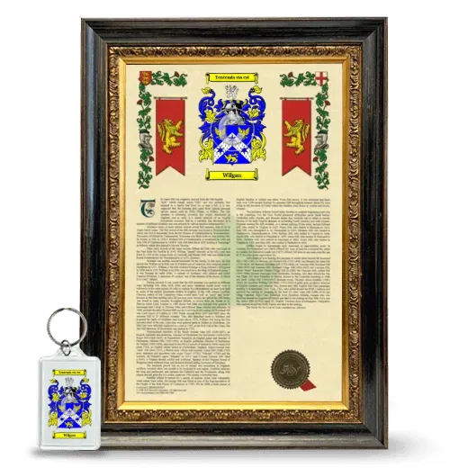 Wilgan Framed Armorial History and Keychain - Heirloom