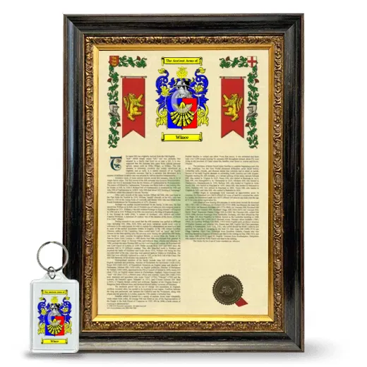 Wince Framed Armorial History and Keychain - Heirloom