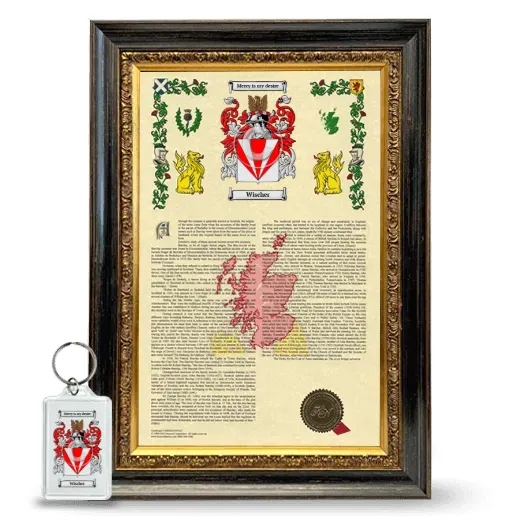 Wischer Framed Armorial History and Keychain - Heirloom