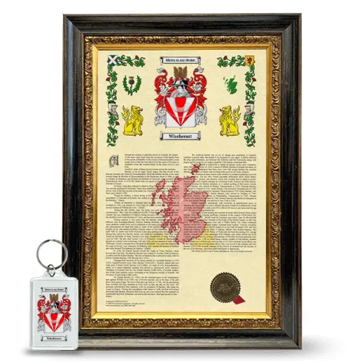 Wiseheeart Framed Armorial History and Keychain - Heirloom