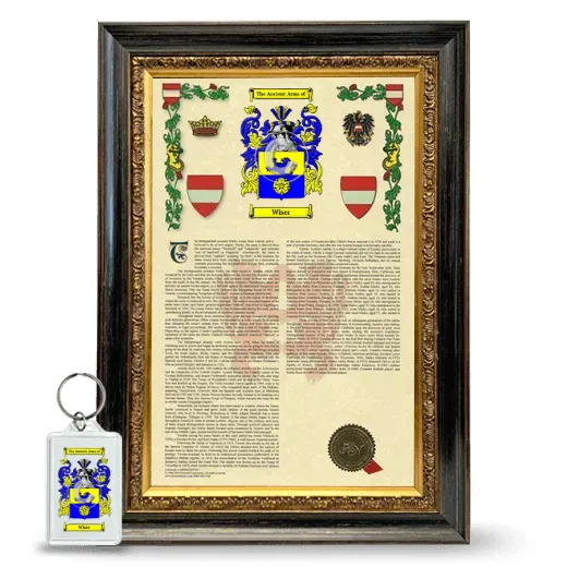 Wiser Framed Armorial History and Keychain - Heirloom