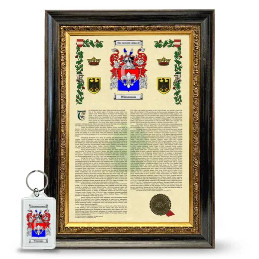Wisseman Framed Armorial History and Keychain - Heirloom