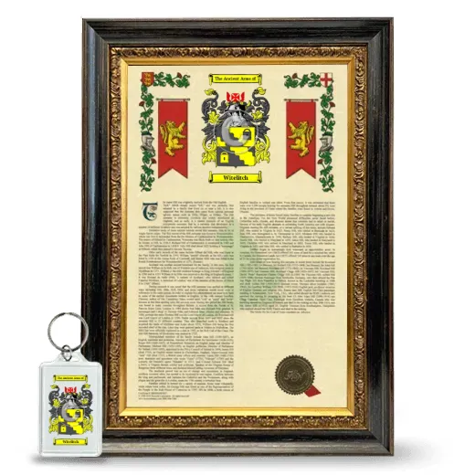 Witelitch Framed Armorial History and Keychain - Heirloom