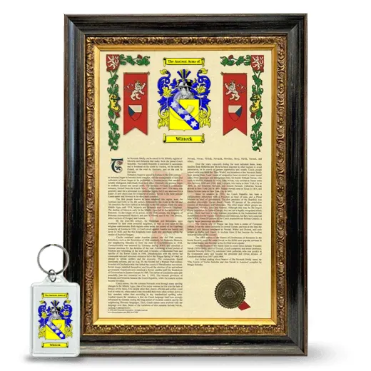 Witteck Framed Armorial History and Keychain - Heirloom