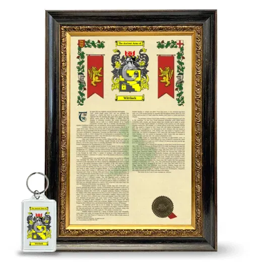 Wittlock Framed Armorial History and Keychain - Heirloom
