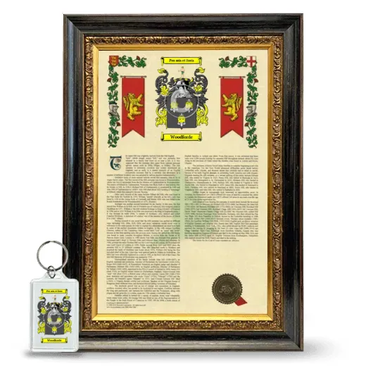 Woodforde Framed Armorial History and Keychain - Heirloom