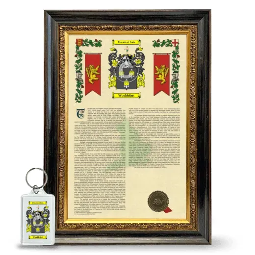 Wouldefart Framed Armorial History and Keychain - Heirloom