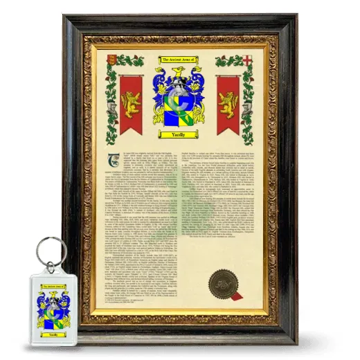 Yardly Framed Armorial History and Keychain - Heirloom