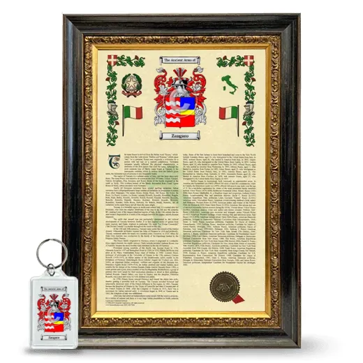 Zangaro Framed Armorial History and Keychain - Heirloom