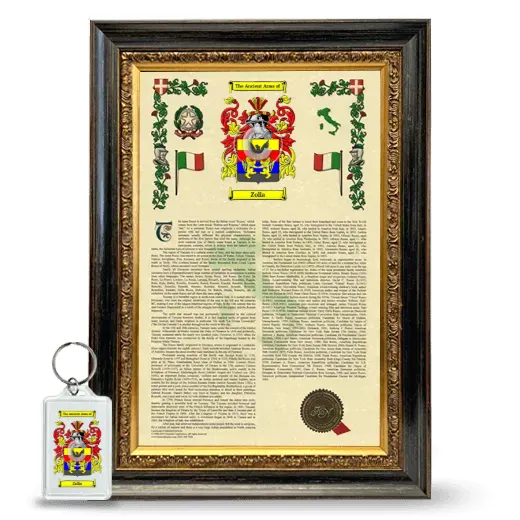 Zolla Framed Armorial History and Keychain - Heirloom