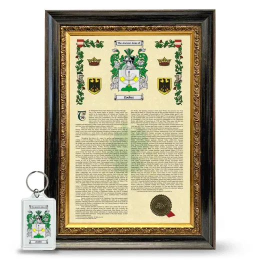 Zoober Framed Armorial History and Keychain - Heirloom