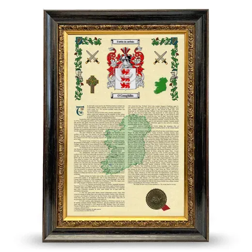 O'Coughlin Armorial History Framed - Heirloom