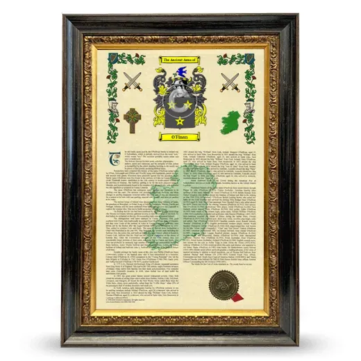 O'Finan Armorial History Framed - Heirloom