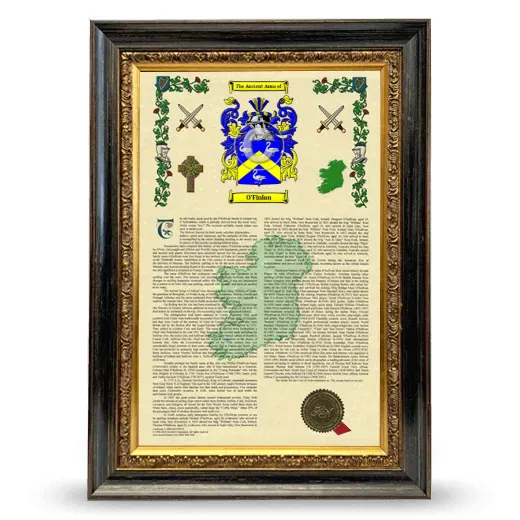 O'Finlan Armorial History Framed - Heirloom