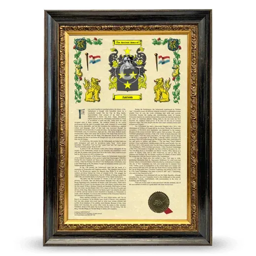 Aarson Armorial History Framed - Heirloom