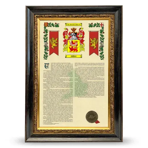 Abilott Armorial History Framed - Heirloom