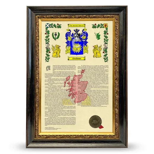 Abrahams Armorial History Framed - Heirloom