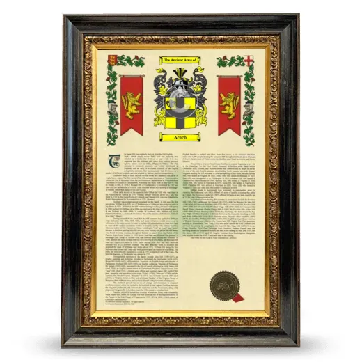 Acach Armorial History Framed - Heirloom