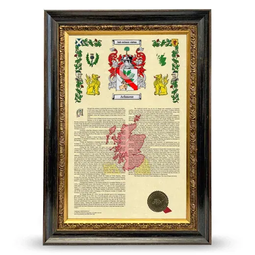 Achment Armorial History Framed - Heirloom