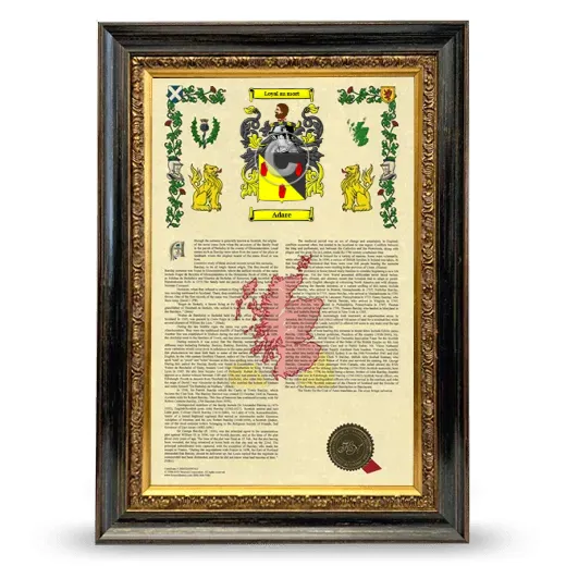 Adare Armorial History Framed - Heirloom
