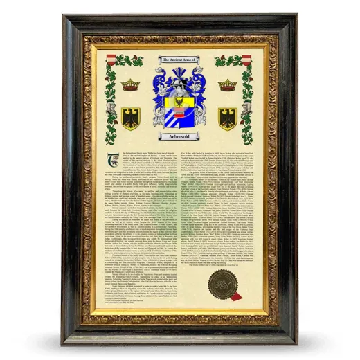 Aebersold Armorial History Framed - Heirloom