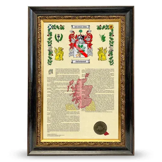 Aichemand Armorial History Framed - Heirloom