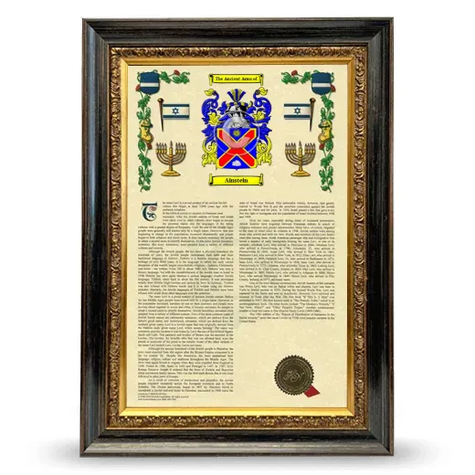 Ainstein Armorial History Framed - Heirloom