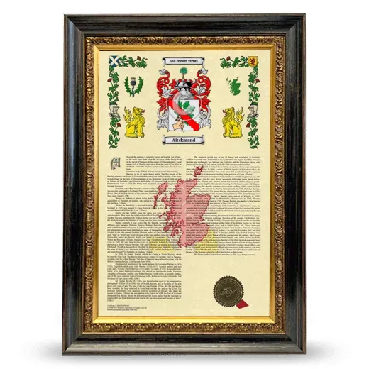 Aitckmand Armorial History Framed - Heirloom