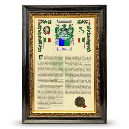 Albino Armorial History Framed - Heirloom