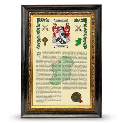 Aleckander Armorial History Framed - Heirloom