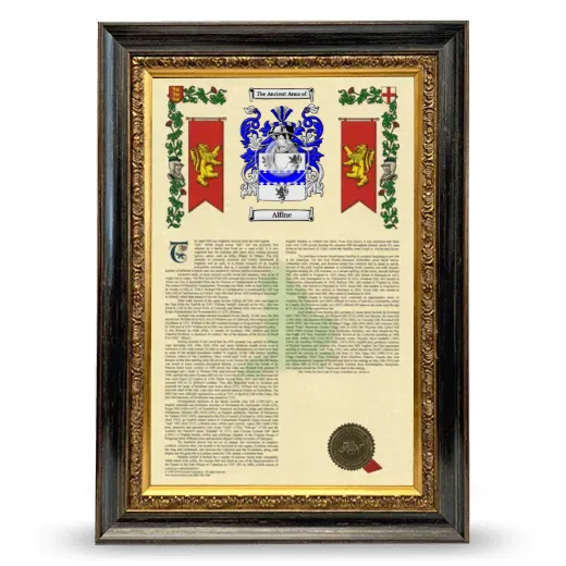 Alfine Armorial History Framed - Heirloom